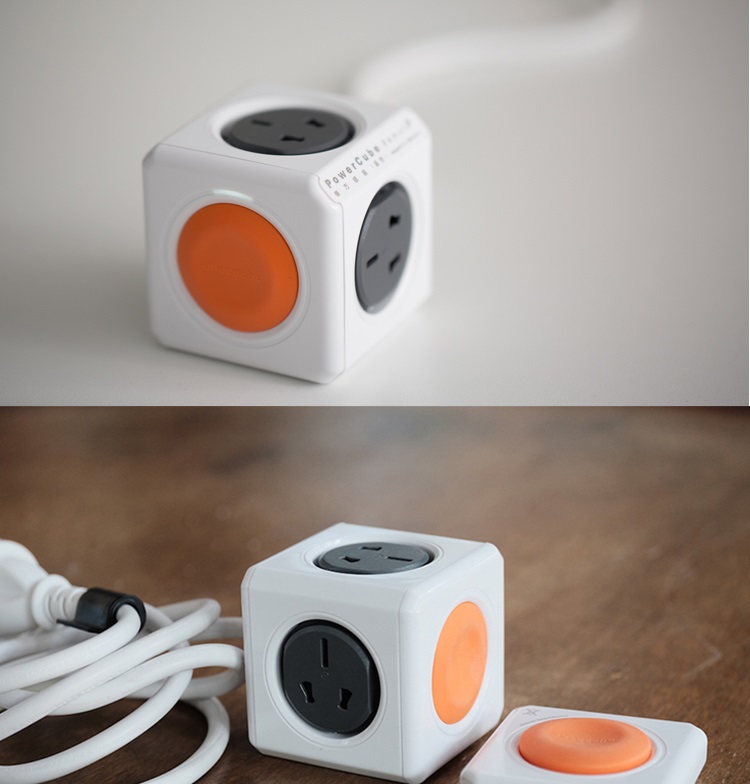 PowerCube Remote 全新三代无线遥控魔方插座-橙色1.5M带遥控器