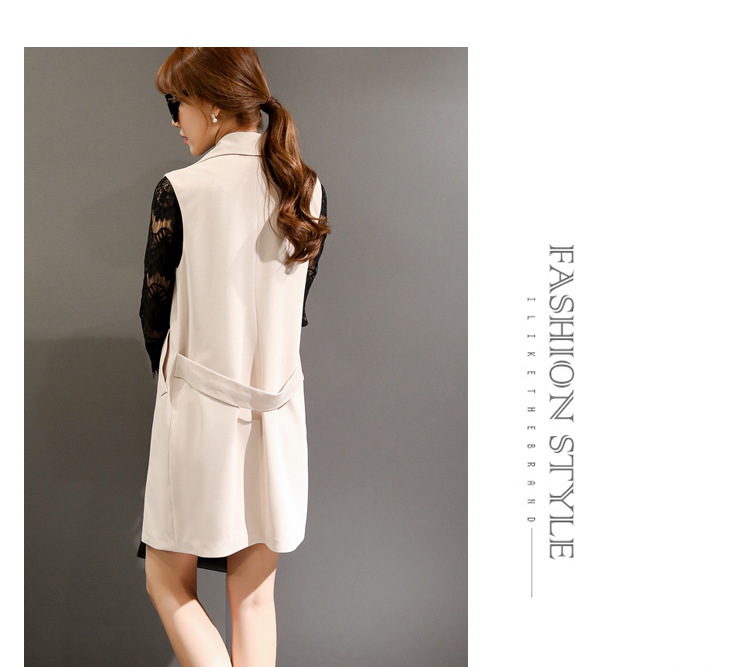 巢品  2015秋冬装新款马夹 韩版中长款修身显瘦背心马甲女 红色 XL