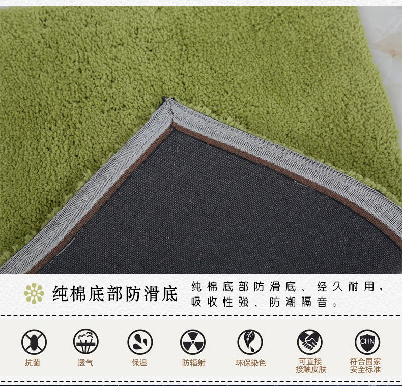 
                                        加厚清柔门垫地垫脚踏垫 踩脚垫浴室洗澡防滑垫入户垫进门地垫 银灰色 40*60cm                