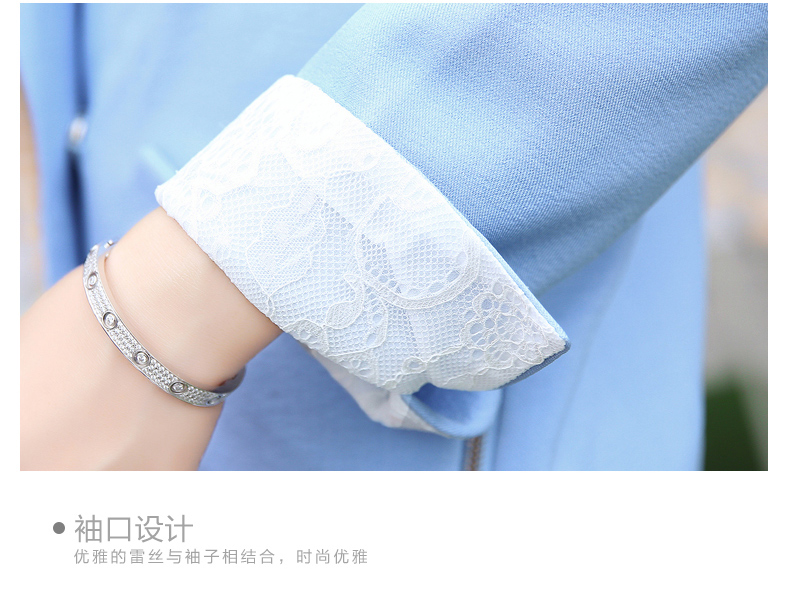 九绒飞2015新款秋季韩版中长款一粒扣小西装女外套宽松直筒女士百搭显瘦长袖大码女装 玫红 M