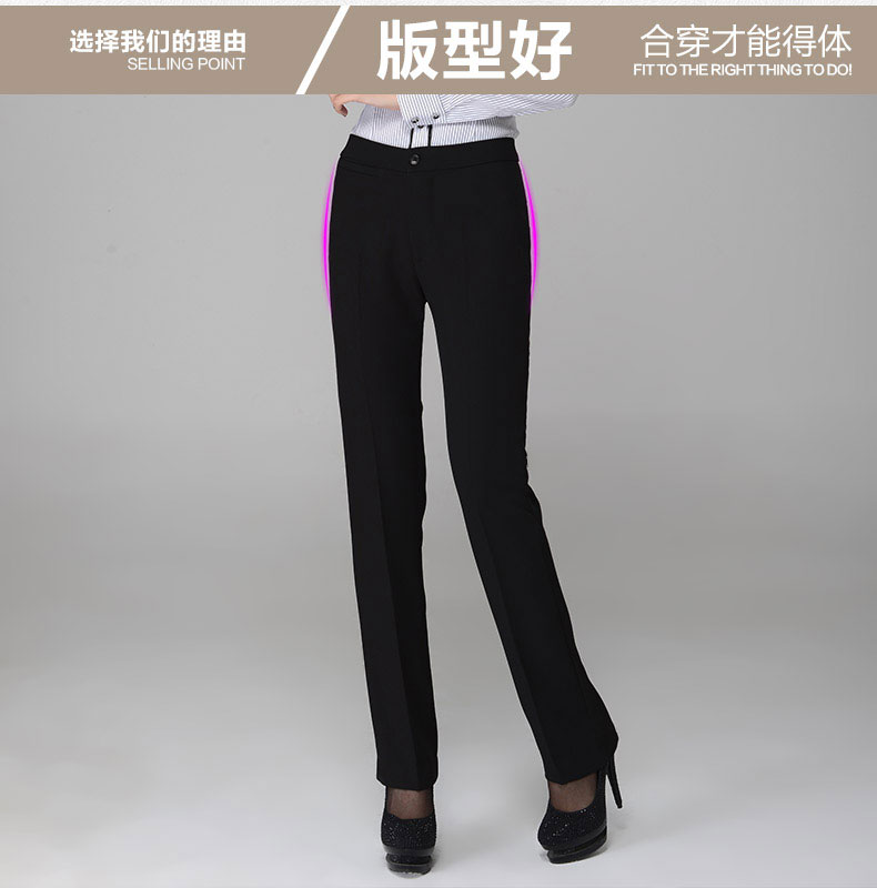 珂贝雅2015秋冬新款女士职业装西裤黑色正装女工作裤长裤女装西Y8542 黑色 XXL