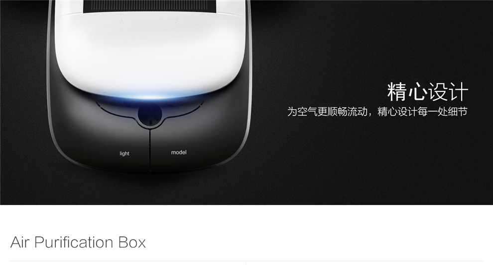 IdeaShow 空气净化器 太阳能净化盒子氧吧 专业车载杀菌PM2.5去味负离子 白色