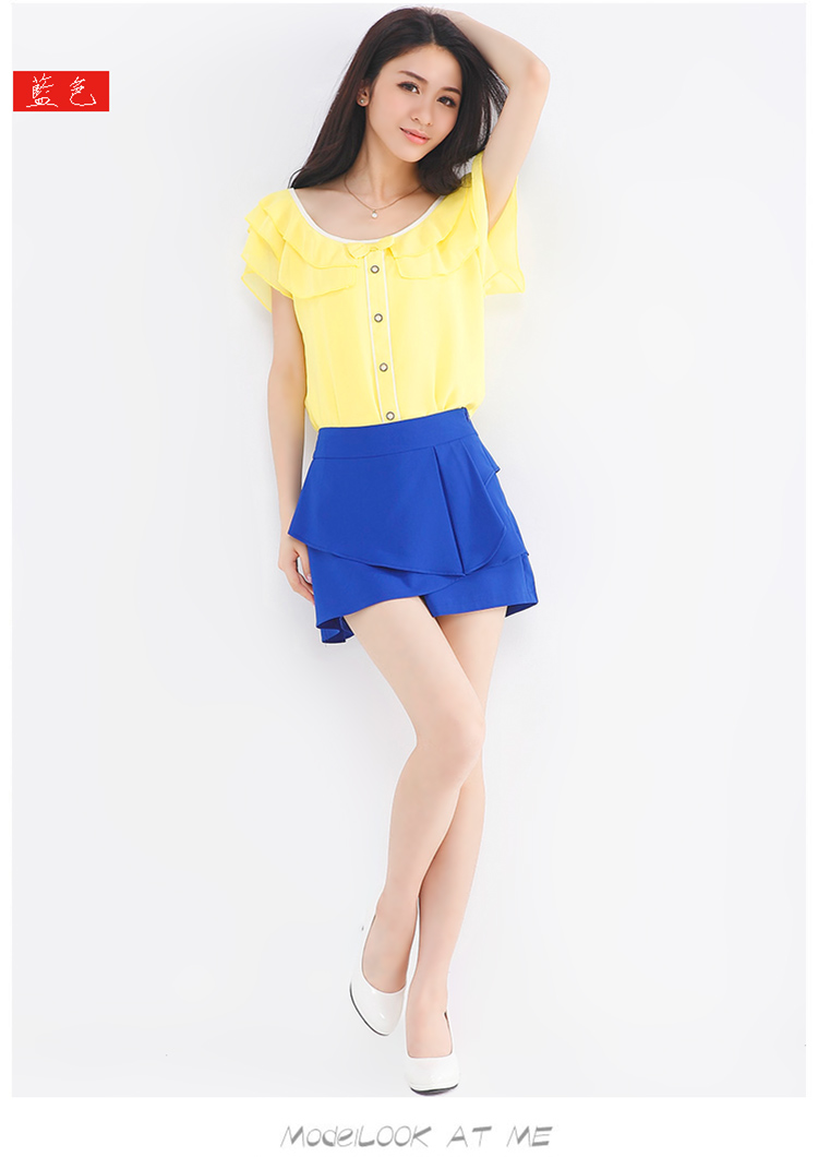 2014夏季新款<em>休闲短裤女</em>显瘦超短裤韩版雪纺