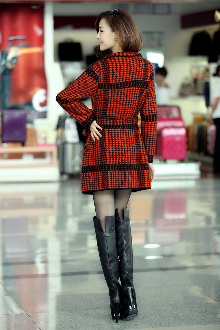 2014秋冬新款正品修身气质<em>女士</em>长毛<em>貂绒</em>大衣