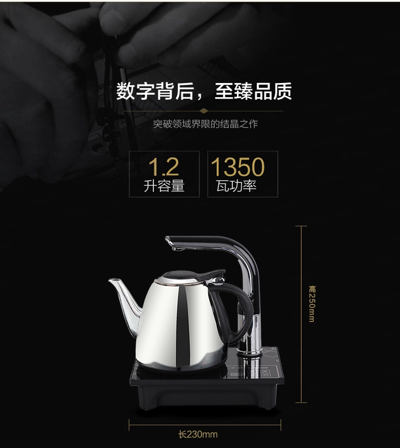 
                                        茶皇子A33 自动上水电茶炉  不锈钢电茶壶 电动抽水器烧水 电热水壶加水功夫茶具套装                