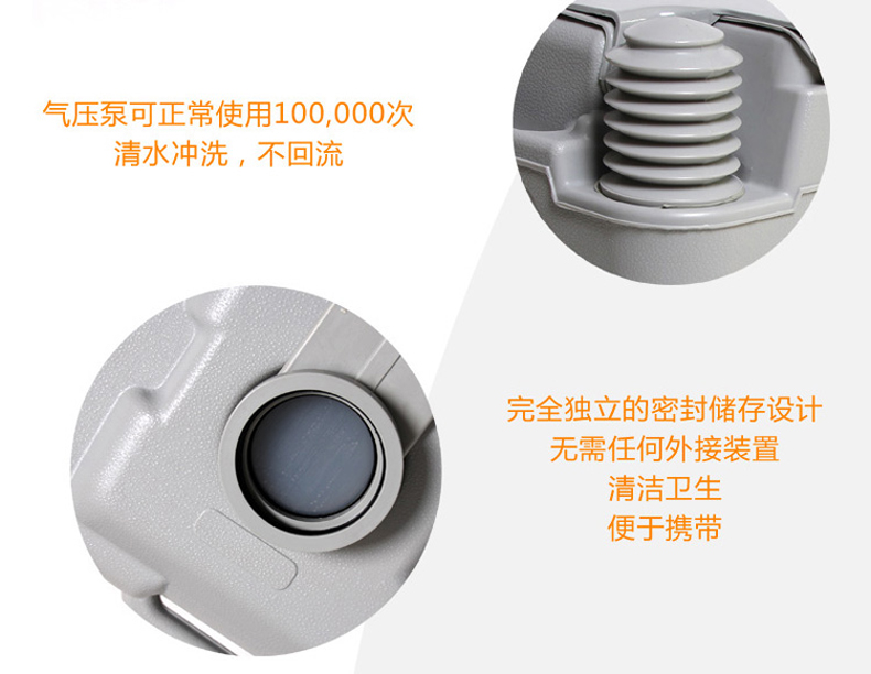 跃航 户外便携式冲水马桶 车载马桶座便器 老人孕妇移动坐便器 20L