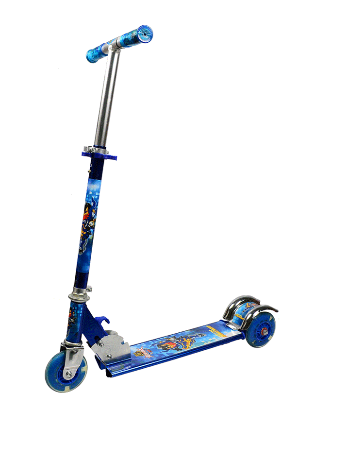 铠甲勇士滑板车儿童滑板车3轮滑板车轮滑板车kj-283_蓝色