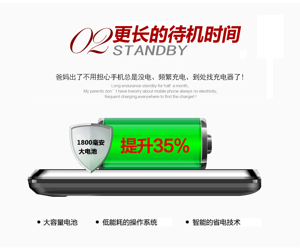 夏朗(NAMO)F330风尚版老人手机移动/联通2G 黑金