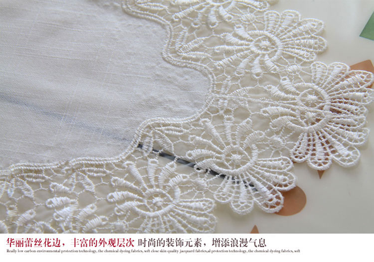 
                                        真琴 欧式桌旗布艺蕾丝餐桌布多用盖巾 扶桑情节 35*200cm桌旗                