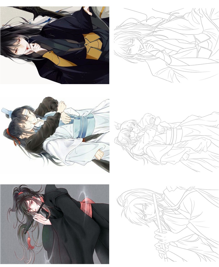 动漫人物手绘本 fate凹凸紫罗兰永恒花园动漫周边线稿临摹上色填色