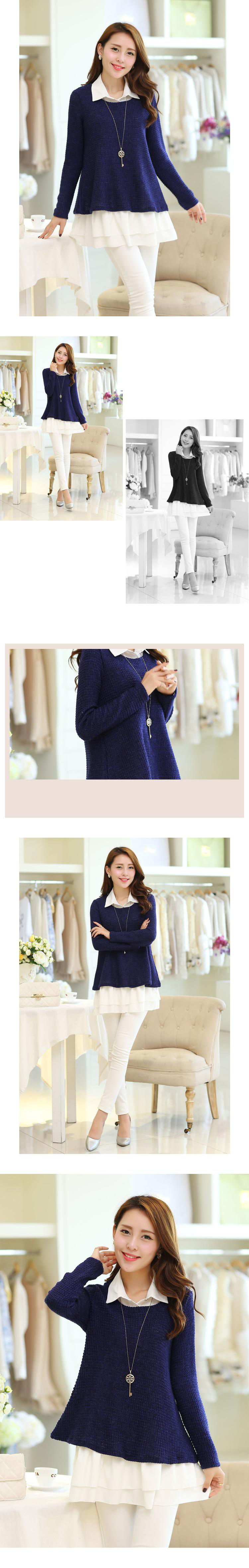 衣品辰（epcen) 2015秋季新品女装针织衫毛衣背心裙两件套FL3736  黄色   M