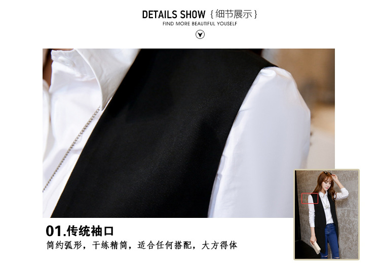 巢品  2015秋冬装新款马夹 韩版中长款修身显瘦背心马甲女 红色 XL