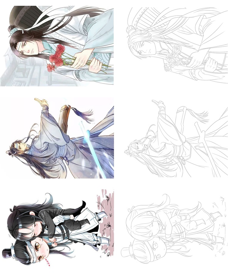 动漫人物手绘本 fate凹凸紫罗兰永恒花园动漫周边线稿
