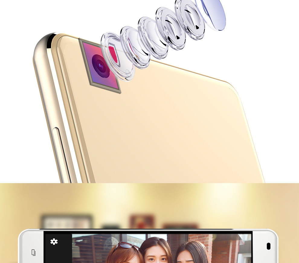 爱我（LOVME）魅影T5 Plus 移动4G智能手机 蓝宝石金属版 双卡双待 铂光金