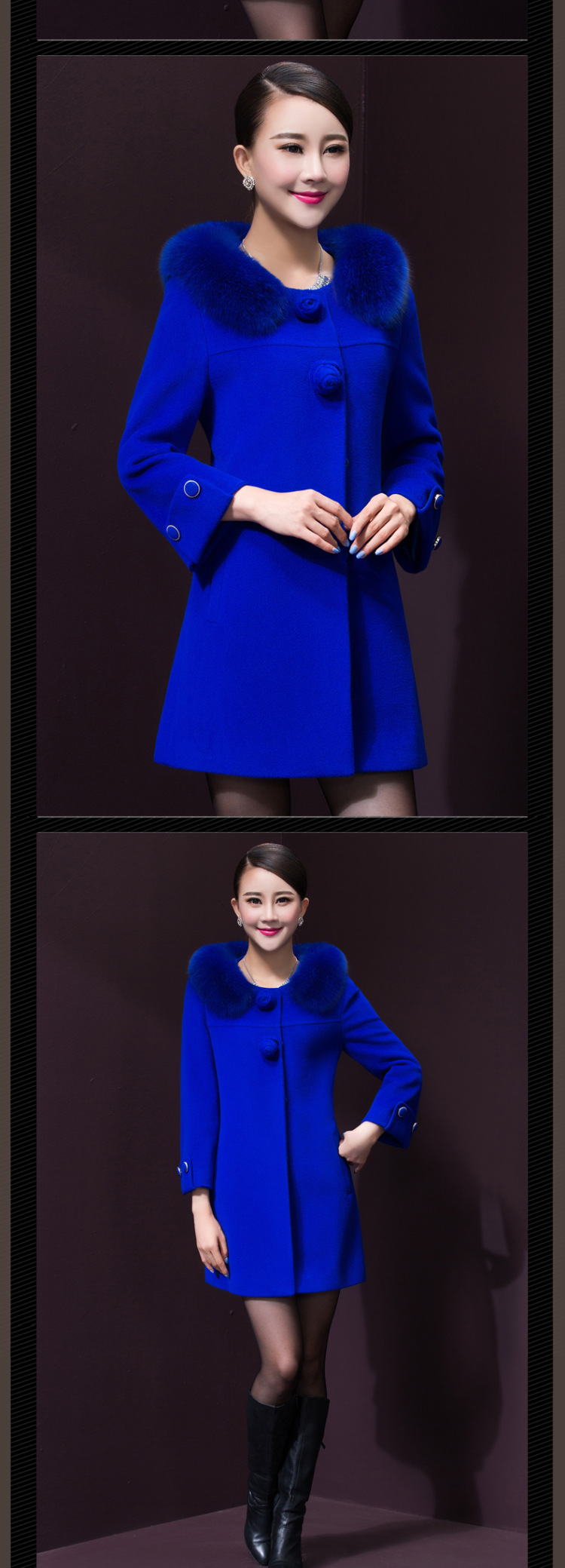 Meijia Garment 2015 autumn and winter in long small wind jacket is Heung Gross 597 BLUE XL Photo, prices, brand platters! The elections are supplied in the national character of distribution, so action, buy now enjoy more preferential! As soon as possible.