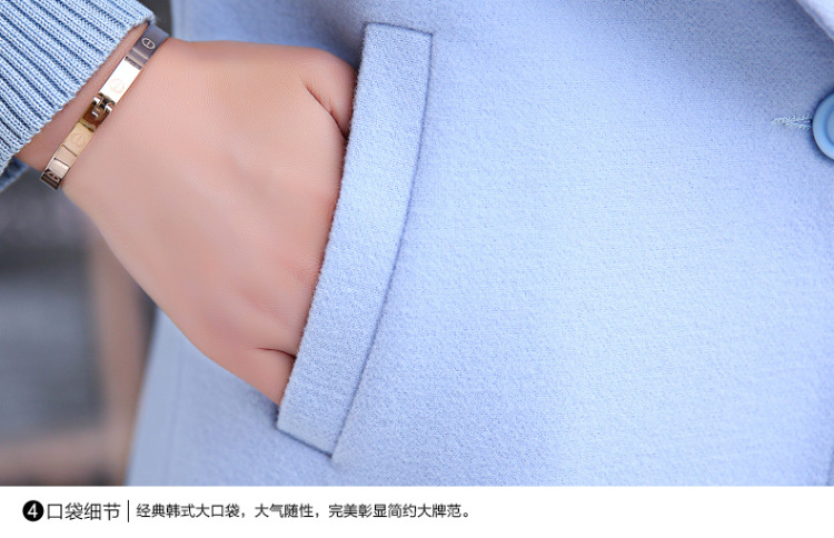 莎凡诺  秋季新款韩版呢子大衣休闲春秋外套女廓形毛呢外套女中长款潮 紫色 M