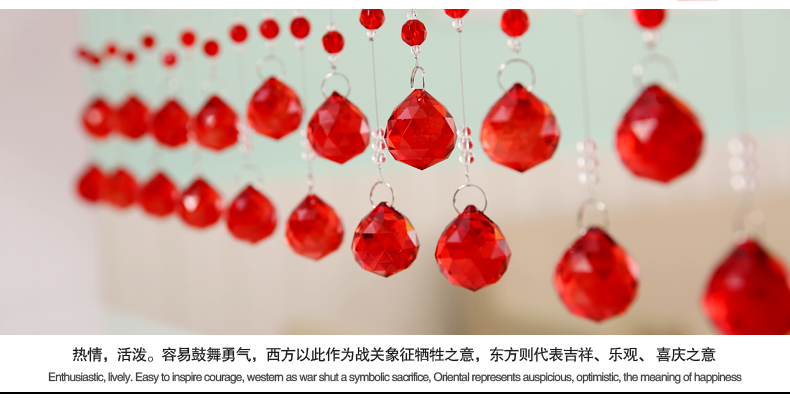 漫倾(MQ)浪漫满屋系列 玫瑰花珠帘门帘珠帘水晶隔断帘子成品屏风水晶装饰挂帘卧室客厅鞋柜 普通色 错落型_31条1.2米