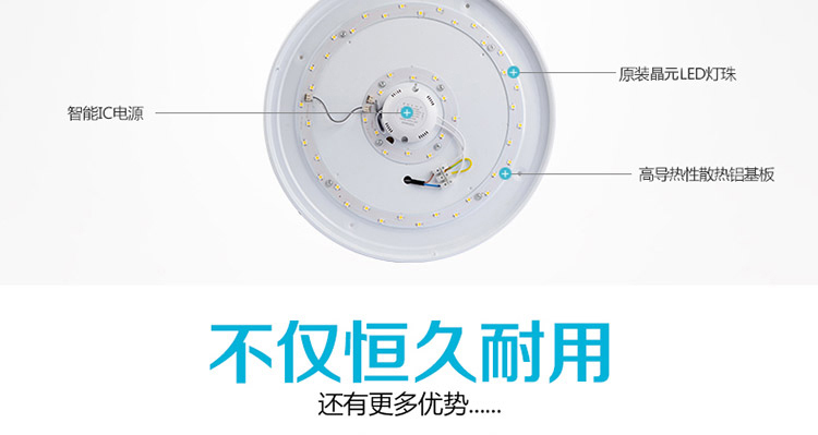 
                                                                                ESDIMANLED吸顶灯现代简约卧室灯餐厅灯具客厅灯饰2254 直径40cmLED白光24w                