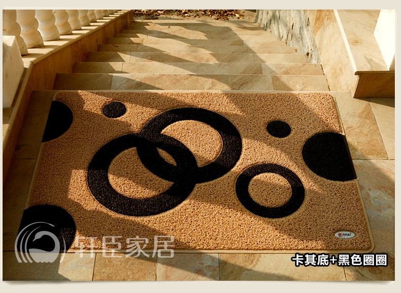 
                                                            轩臣家居 入户门地垫门垫进门垫子卧室客厅门厅厨房门口浴室防滑垫加厚脚垫 笑脸红底黄字 60CM*120CM                