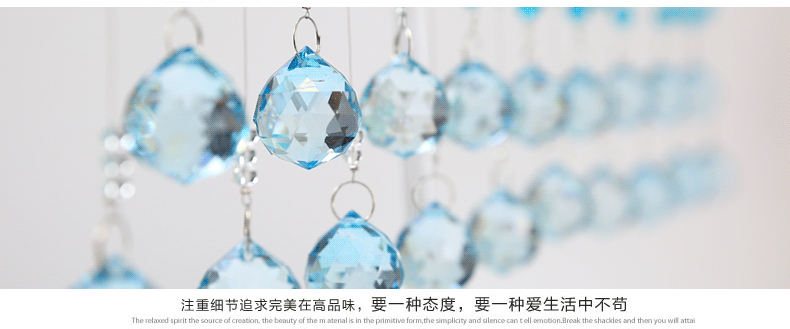 漫倾(MQ)浪漫满屋系列 玫瑰花珠帘门帘珠帘水晶隔断帘子成品屏风水晶装饰挂帘卧室客厅鞋柜 普通色 错落型_31条1.2米