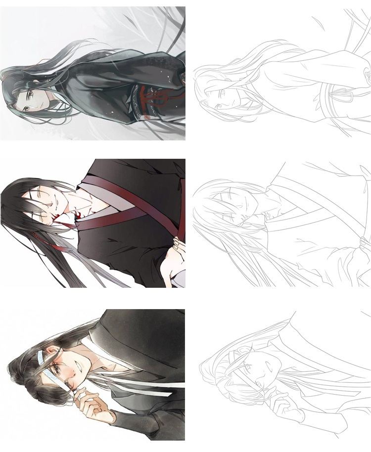 动漫人物手绘本 fate凹凸紫罗兰永恒花园动漫周边线稿临摹上色填色