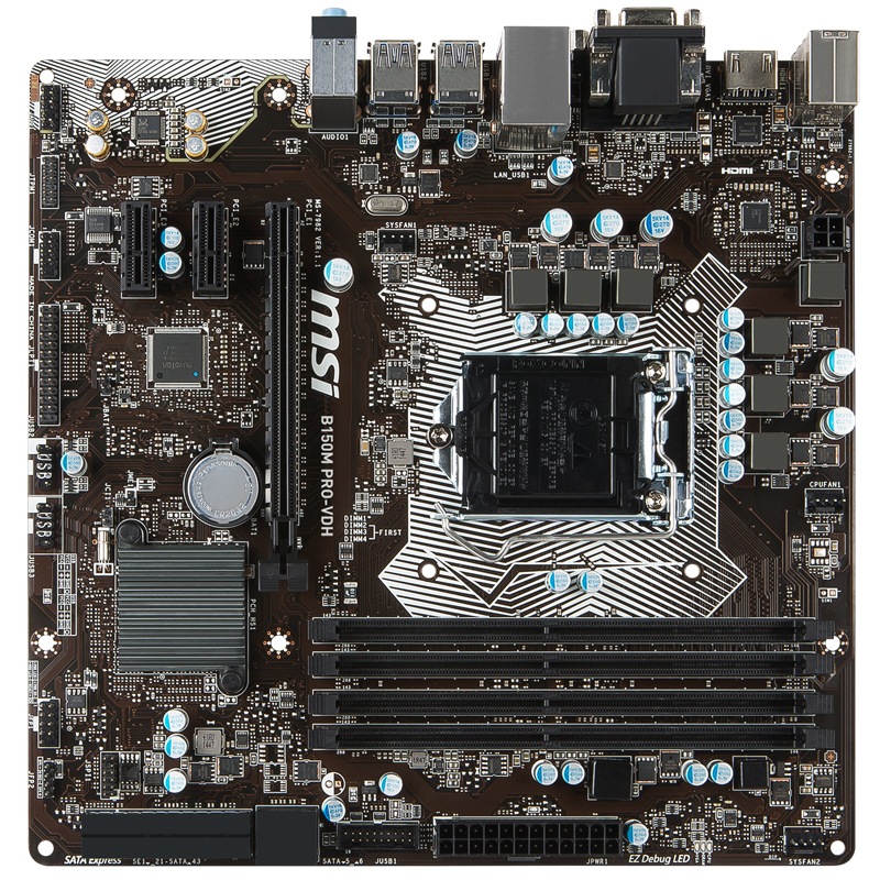 微星（MSI）B150M PRO-VDH主板 （Int...