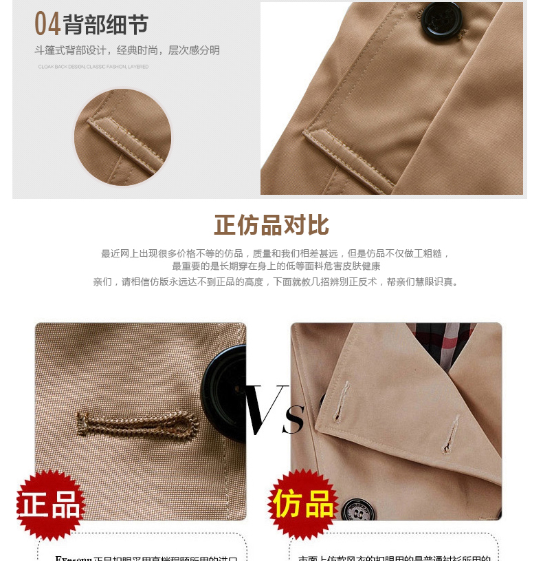 衣与草2015新款女士双排扣休闲修身薄风衣女中长款风衣外套女 春秋冬女装fy05 浅卡其色 M