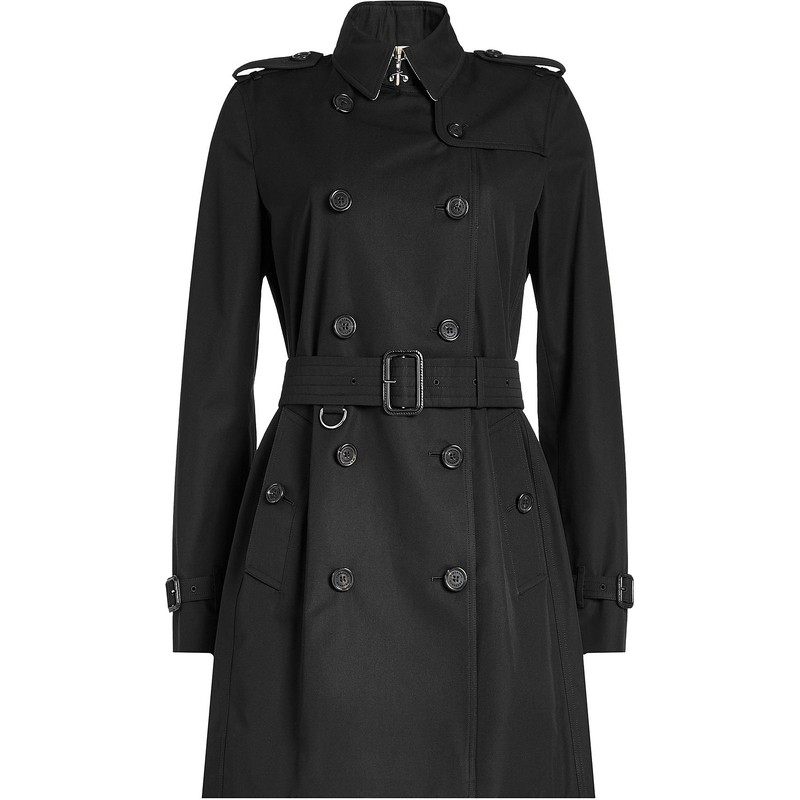巴宝莉(burberry)奢侈品女装 中长棉质风衣  - 高仿
