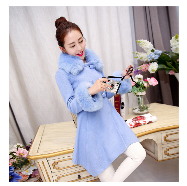 Meijia Garment 2015 autumn and winter in new long with collar coats jacket water? 8032 Blue M picture, prices, brand platters! The elections are supplied in the national character of distribution, so action, buy now enjoy more preferential! As soon as possible.