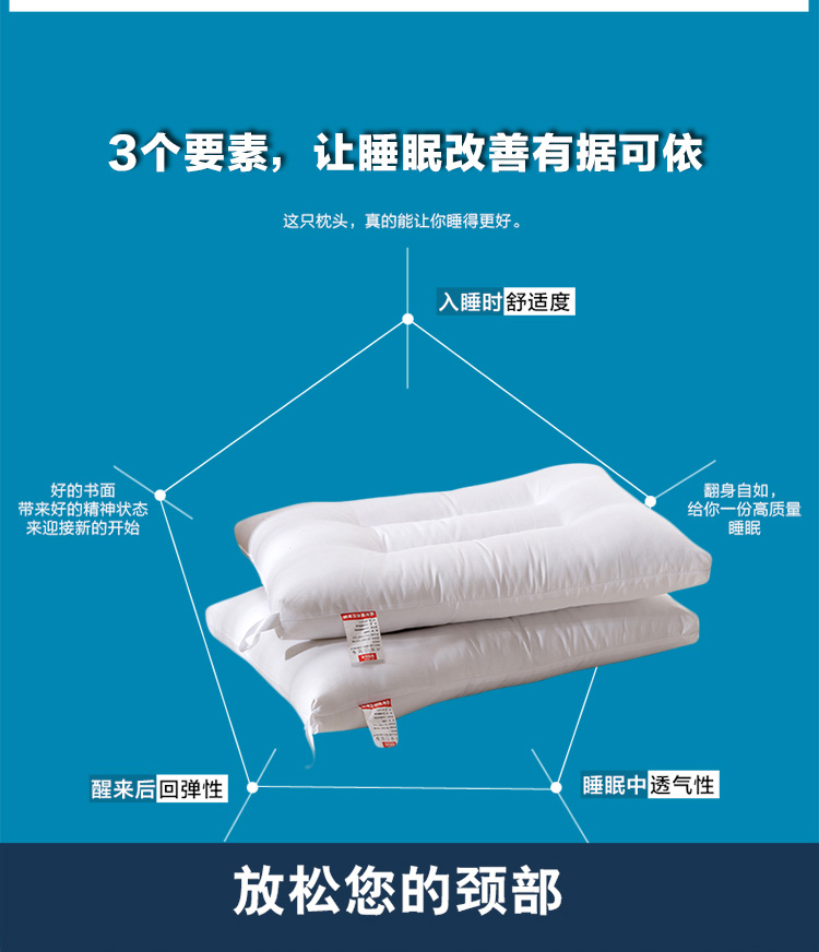 
                                        晶玺 枕头枕芯 中低软枕可水洗枕头芯 15-1号水洗枕 2只                