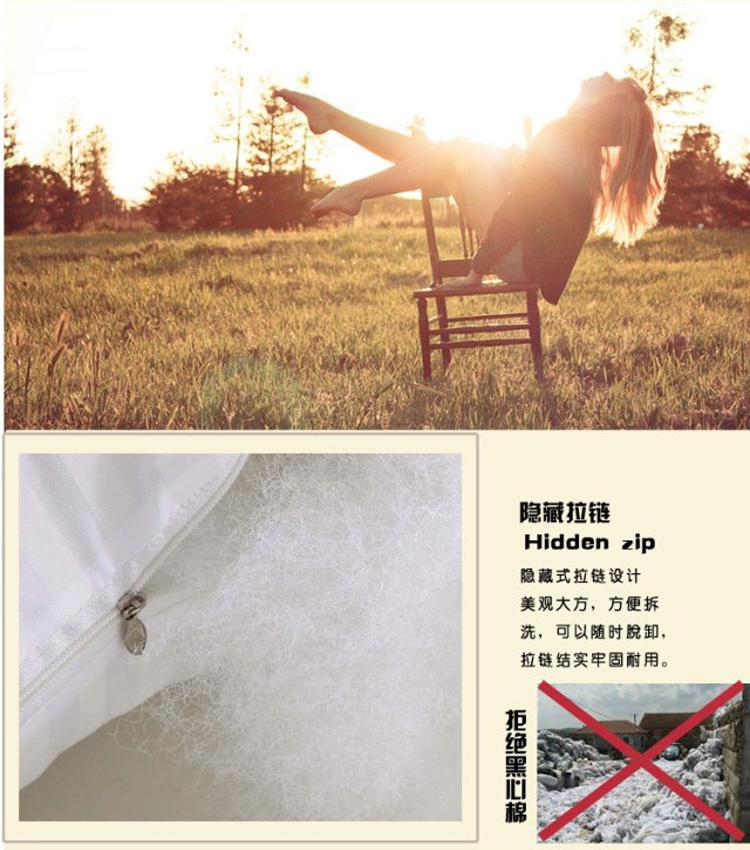 优棉尚臣 高级锻条纯棉抱枕芯靠垫芯