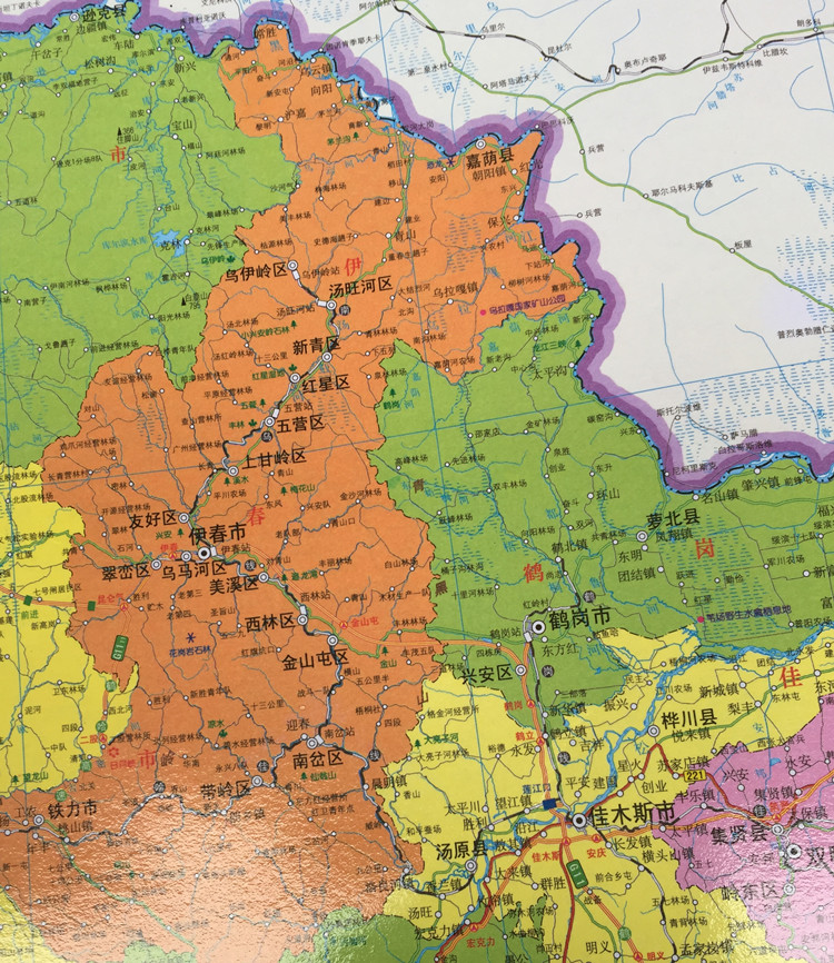 2018辽宁省地图吉林省黑龙江省挂图客厅墙贴内蒙古交通旅游地图_现价