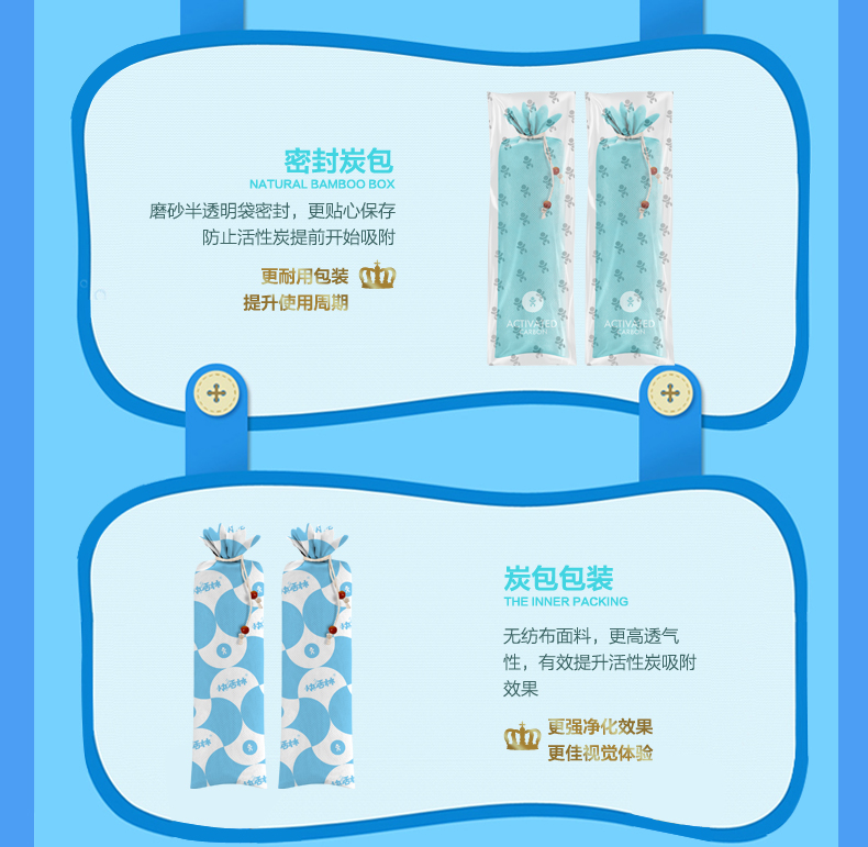 
                                        
                                                                                快活林 母婴急入住活性炭除甲醛 装修新房除味活性竹炭包家用 1600g母婴炭防护盾碳包                