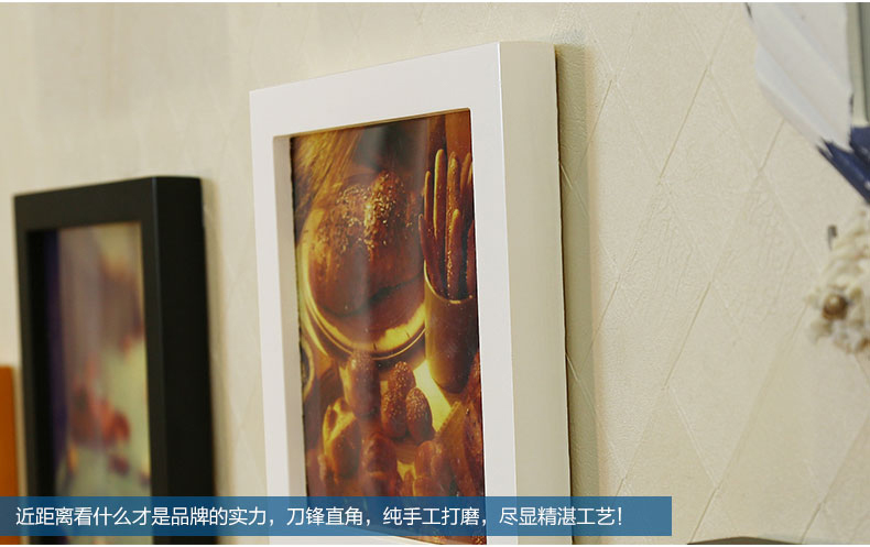 梓晨 结婚照 地中海客厅照片墙欧式相照片墙墙贴组合 黑白原胡