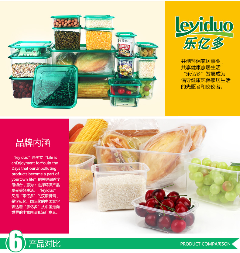 
                                        乐亿多保鲜盒套装塑料微波炉饭盒储物罐冰箱密封收纳盒零食盒多规格 佳密盒17件套                