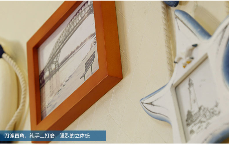 梓晨 结婚照 地中海客厅照片墙欧式相照片墙墙贴组合 黑白原胡