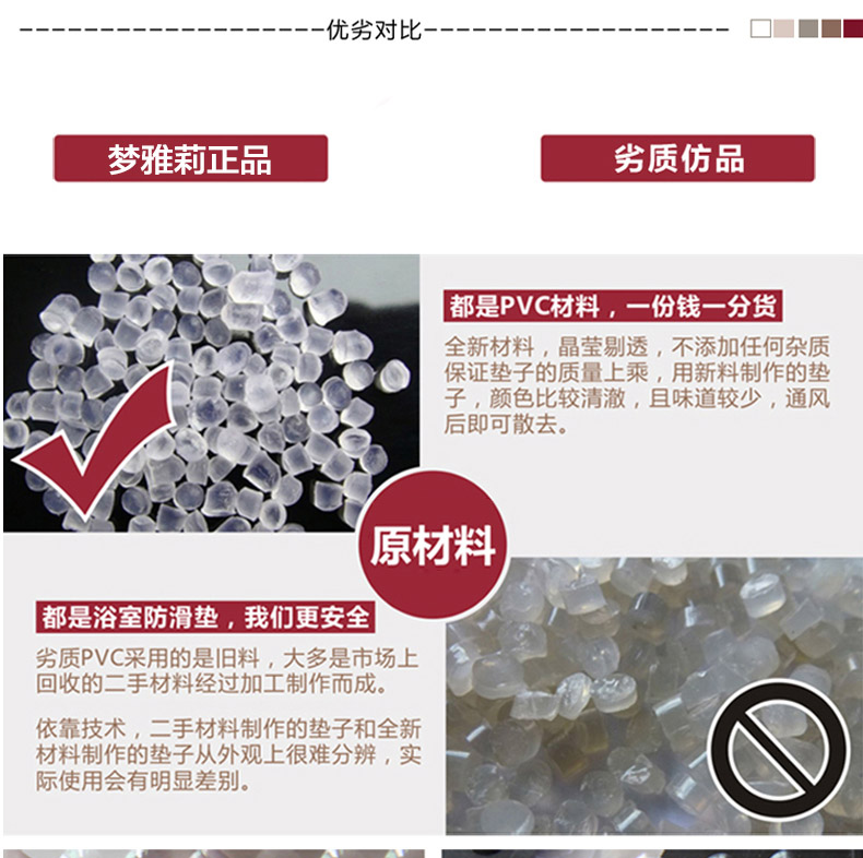 梦雅莉 卫浴地垫门垫 浴室地垫防滑垫 大号鹅卵石PVC垫脚 鹅卵石 700MMx380MM