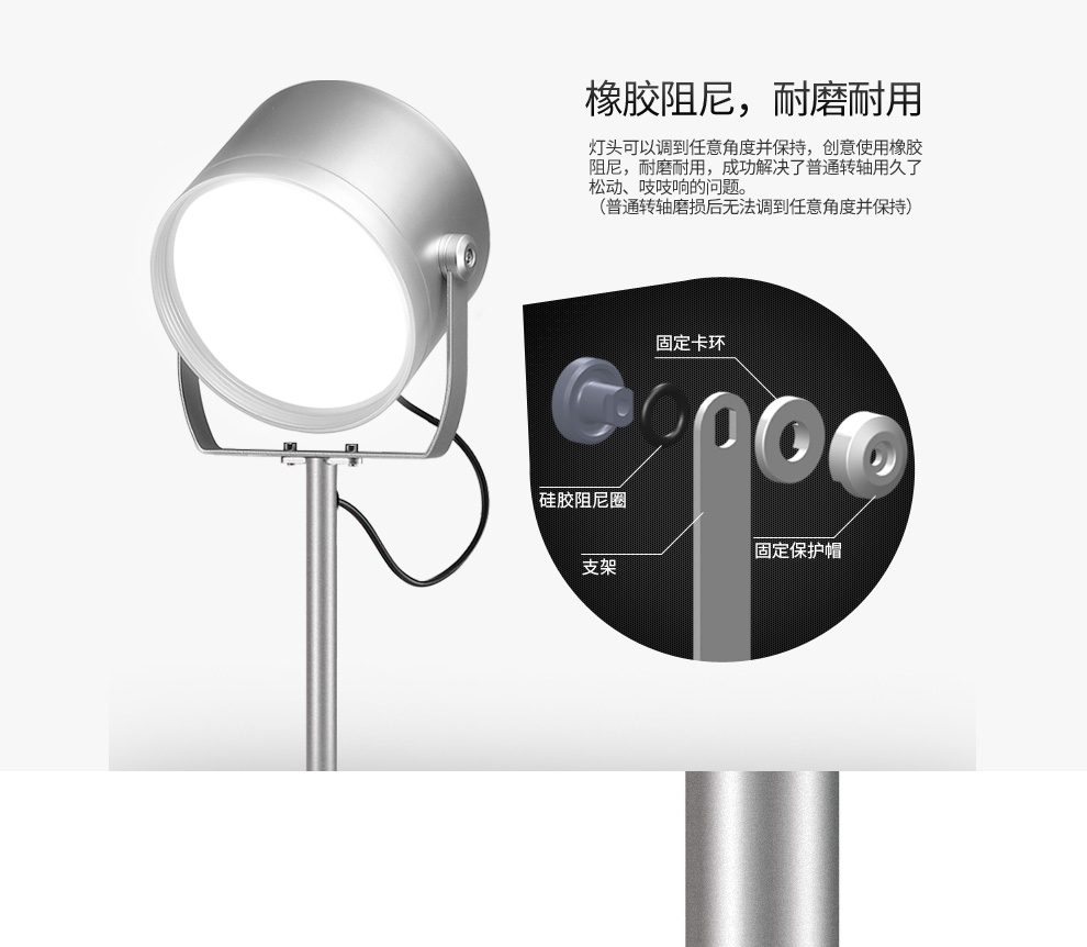 
                                        优洋LED 遥控落地灯 创意客厅卧室书房灯 现代简约欧式落地台灯 银色                