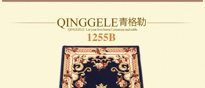 
                                        青格勒 走廊进门垫 丙纶玄关脚垫地垫 卧室书房浴室入户门垫 1255B藏蓝色 800*1200MM                