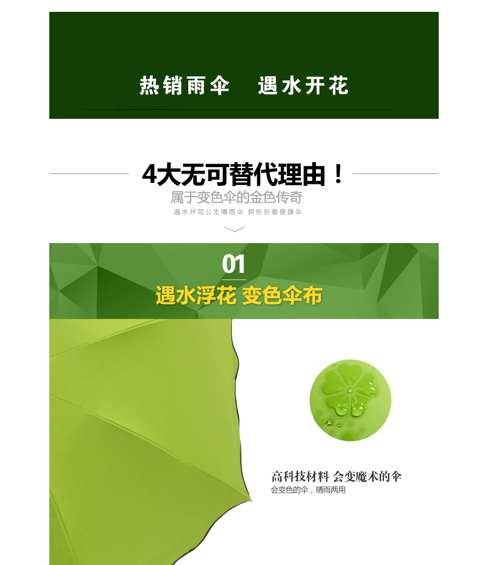 
                                        韩国遇水开花晴雨伞两用折叠创意女太阳伞防紫外线小黑伞轻巧遮阳伞防晒黑胶情人节礼物 升级加厚零透光  俏丽粉                