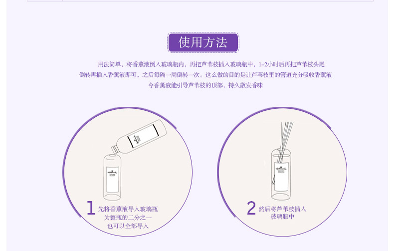 
                                        美国贺曼香薰精油 藤条香薰精油套装 清新淡雅温和卧室香氛精油含玻璃瓶天然青竹香薰精油套装 300ML                