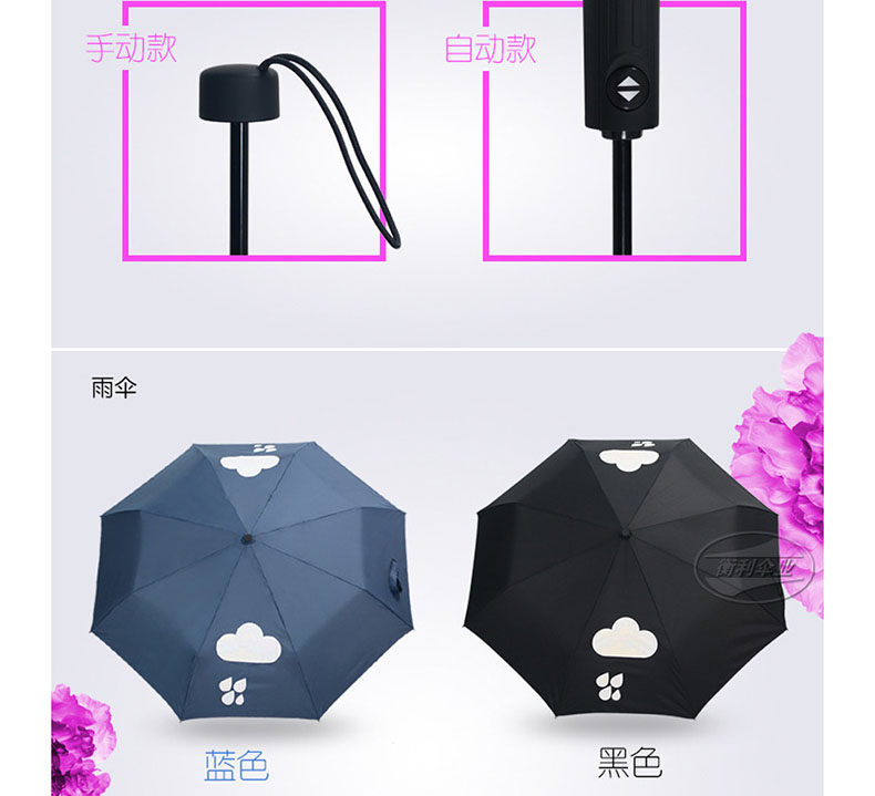 
                                        衡利创意雨伞 防风伞全自动遮阳伞 防紫外线晴雨伞 蓝色 自动伞                