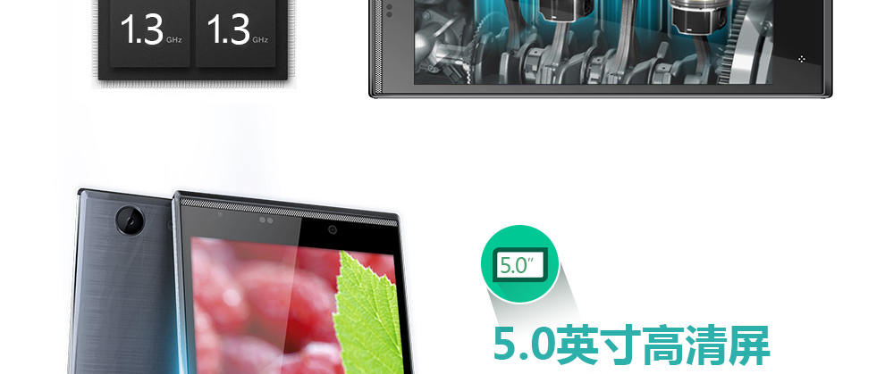 康佳（KONKA）L1 智能手机 移动4G联通 双卡双待 玄铁灰