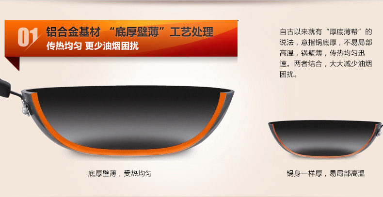 苏泊尔（supor）炒锅二代火红点不粘无烟炒菜锅电磁炉通用PC32R2