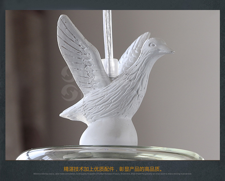 诗美 美式乡村餐厅吧台创意个性咖啡厅单头玻璃阳台北欧小鸭吊灯 小鸭吊灯-送原装光源
