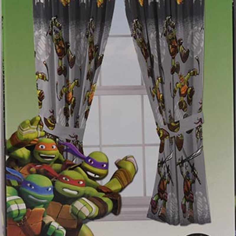 美国直邮teenage Mutant Ninja Turtles 交叉孵化男孩卧室窗帘 图片