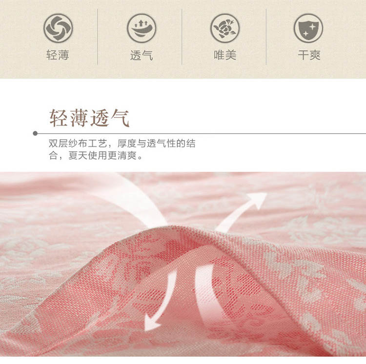 
                                                                                毛毛雨毛巾被纯棉单人毯子双人薄款午睡女情侣男沙发盖毯纱布空调被春秋纯棉单人双人幼儿园午睡毯被子 幻感银杏绿 180cmx220cm                