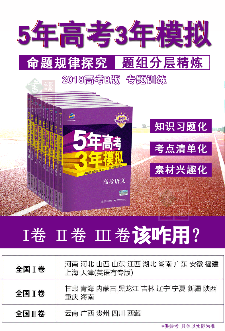 拍下备注科目五年高考三年模拟2018b版文科理科语文英语数学物理化学