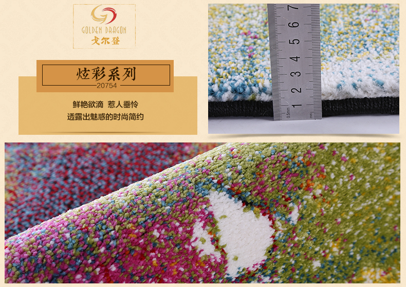 戈尔登地毯 土耳其进口 抽象图案现代简约客厅地毯 茶几沙发卧室地毯床前地毯 土耳其进口20752 200cmx290cm