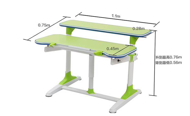 酷漫居儿童学习桌书桌可升降桌椅套装小学生书桌椅环保健康写字桌